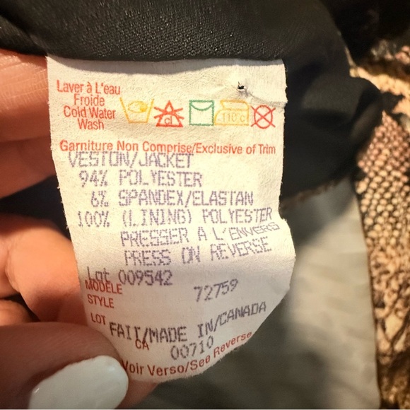 Joseph Ribkoff Polo Collar Jacket Brown Tan - Picture 6 of 8